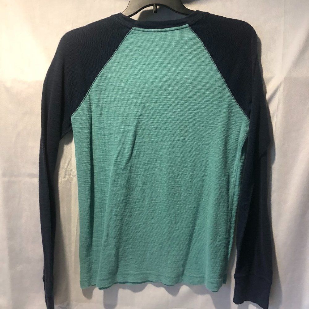 Men's size Medium ARIZONA Long Sleeved Raglan shirt Navy & Teal. RB1 - Picture 4 of 5